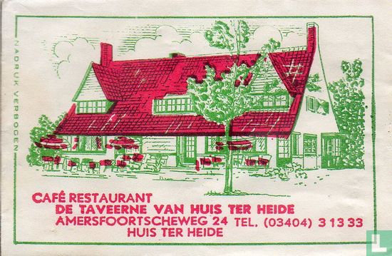 Café Restaurant De Taveerne van Huis ter Heide  - Image 1