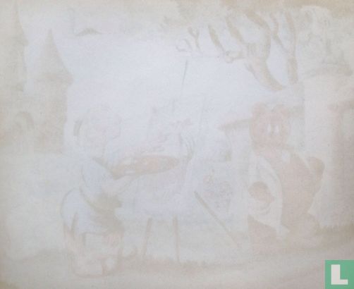 Prent Tom Poes blokkendoos - Tom Poes , Terpen Tijn en Heer Bommel in de kasteeltuin - Afbeelding 2