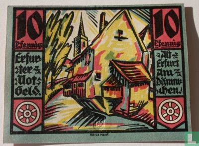Erfurt 10 Pfennig 1920 - Afbeelding 2