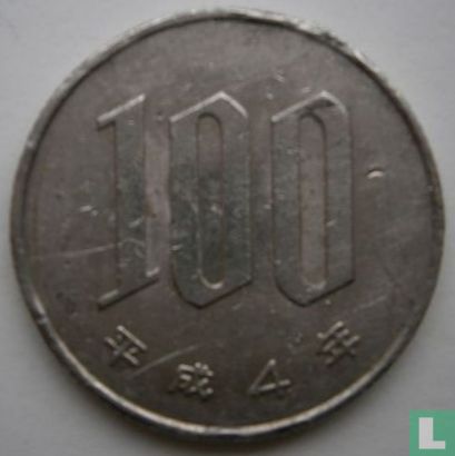 Japon 100 yen 1992 (année 4) - Image 1