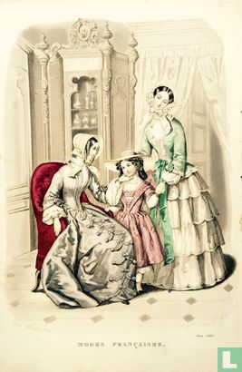 Deux femmes et une fille -Juin 1850 - Image 1