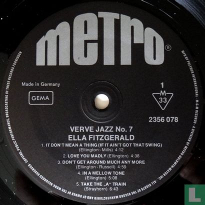Verve Jazz No.7 - Ella Fitzgerald - Image 3