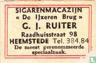 Sigarenmagazijn "De Ijzeren Brug" G.J. Ruiter