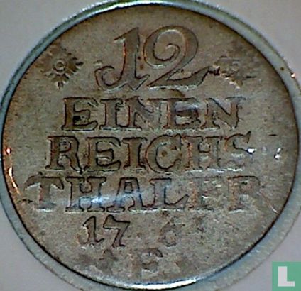 Pruisen 1/12 thaler 1766 (E) - Afbeelding 1