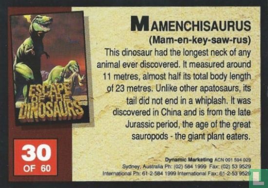 Mamenchisaurus - Afbeelding 2