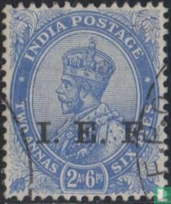 Koning George V met opdruk I.E.F.