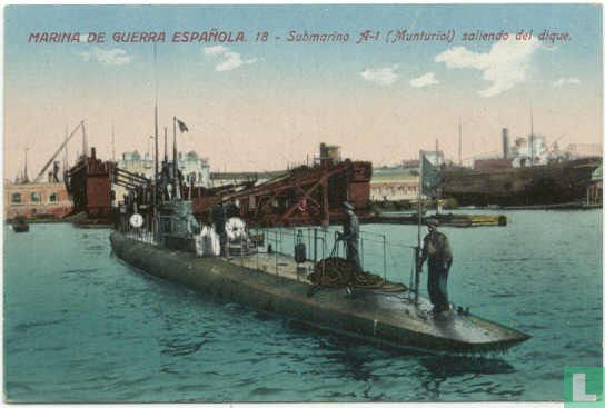 Submarino A-1 (Monturiol) saliendo del dique - Afbeelding 1