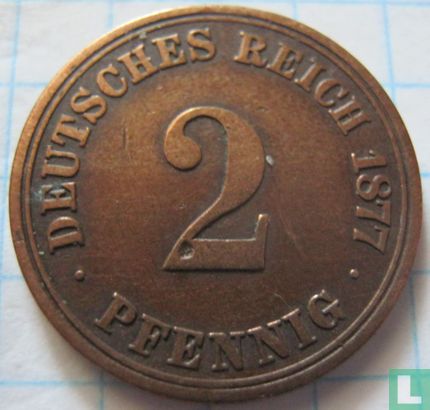 Empire allemand 2 pfennig 1877 (A) - Image 1
