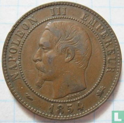 France 10 centimes 1854 (D) - Image 1