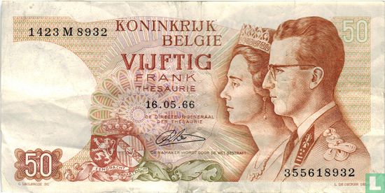 Belgique 50 Francs - Image 1