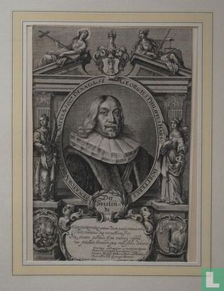 GEORGIUS PHILIPPUS HARSDÖRFERUS: SENATOR NORIBERGENSIS NATUS Ao. 1607. DENAT. Ao. 58.