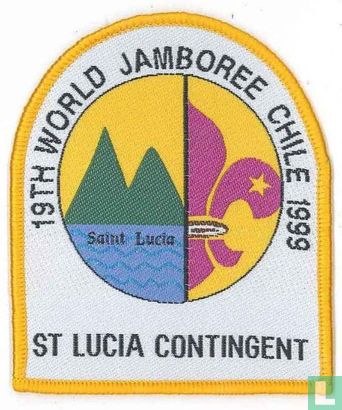 St Lucia contingent (fake) - 19th World Jamboree (yellow border)