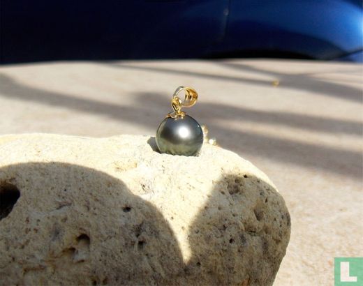 Pendentif Or 18 carats et perle de Tahiti 10,5mm - Afbeelding 1