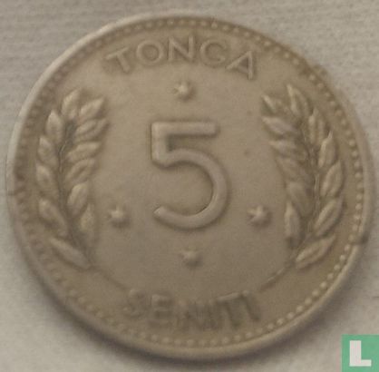 Tonga 5 seniti 1974 - Image 2