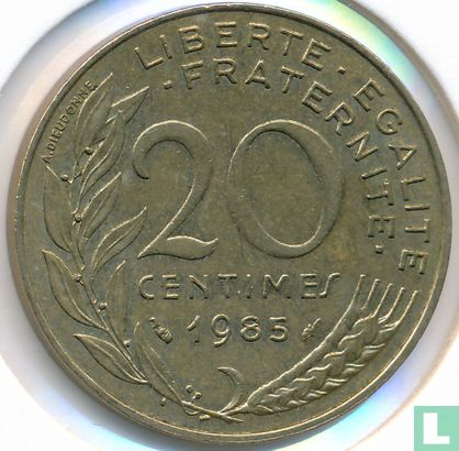 Frankreich 20 Centime 1985 - Bild 1