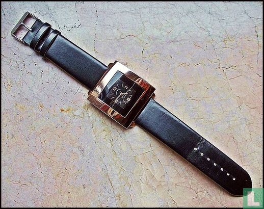 Herren-Armbanduhr, schwarz-roségoldfarben - Image 2
