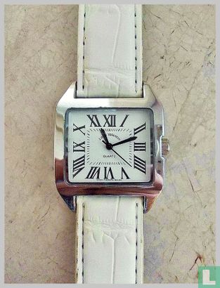 Damen-Armbanduhr, weiß-silber - Image 2