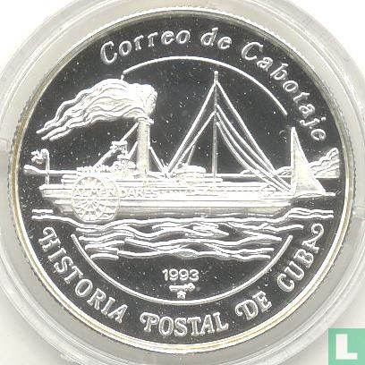 Cuba 5 pesos 1993 (PROOF) "Postal history of Cuba - Cargo courier" - Afbeelding 1