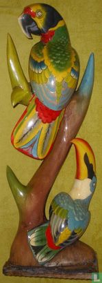 Perroquet et Toucan sur une branche - Image 1