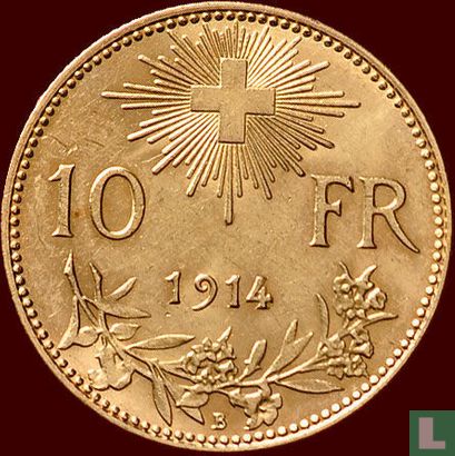 Zwitserland 10 francs 1914 - Afbeelding 1