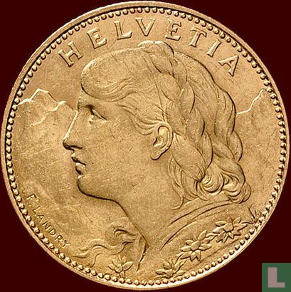 Zwitserland 10 francs 1914 - Afbeelding 2