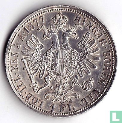 Austria 1 florin 1877 - Image 1