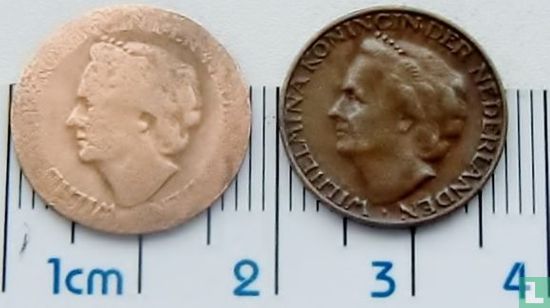 Netherlands 1 cent 1948 (misstrike) - Image 3