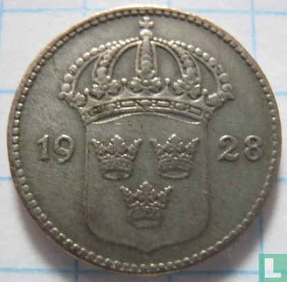 Zweden 10 öre 1928 - Afbeelding 1