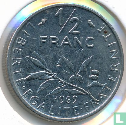 Frankreich ½ Franc 1969 - Bild 1