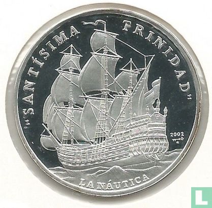 Cuba 10 pesos 2002 (PROOF) "Sailing ship Santísima Trinidad" - Image 1