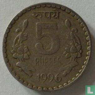 India 5 rupees 1996 (Calcutta - security edge) - Afbeelding 1