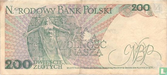 Pologne 200 Zlotych 1976 - Image 2