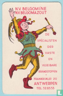 Joker, Belgium, N.V. Belgomine, N.V. Belgomazout, Antwerpen, Speelkaarten, Playing Cards - Afbeelding 1