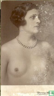 Vintage Naaktfoto - Brunette met halsketting - Bild 1