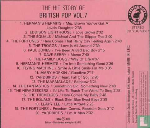 The Hit Story of British Pop Vol 7 - Afbeelding 2