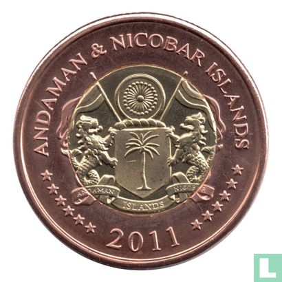 Andamanen en Nicobare 20 Rupees 2011 (Bi-Metal - Prooflike) - Afbeelding 2