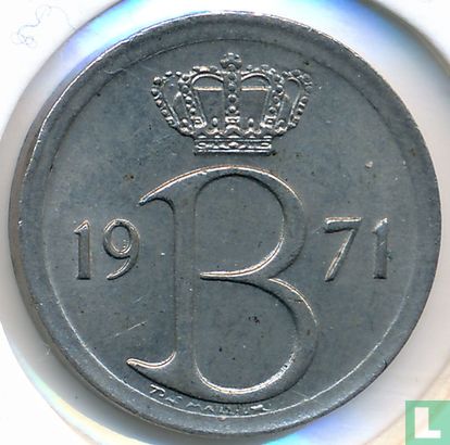 Belgique 25 centimes 1971 (NLD) - Image 1
