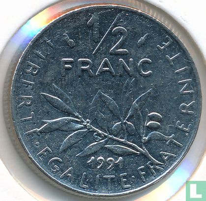 Frankreich ½ Franc 1991 (Wendeprägung) - Bild 1