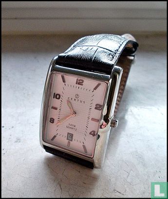 Unisex-Armbanduhr, schwarz-weiß-silber - Image 1
