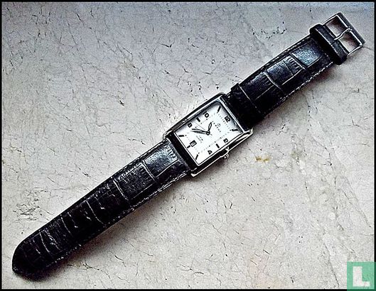 Unisex-Armbanduhr, schwarz-weiß-silber - Image 2