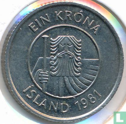 IJsland 1 króna 1981 - Afbeelding 1