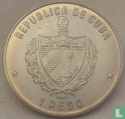 Kuba 1 Peso 1985 "Cuban rock iguana head" - Bild 2