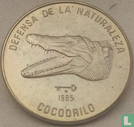 Cuba 1 peso 1985 "Cuban crocodile head" - Image 1