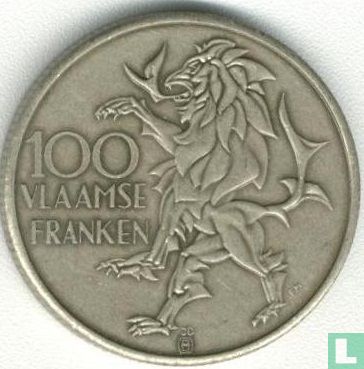 België 100 Vlaamse Franken 1987 (alpaca) - Afbeelding 2