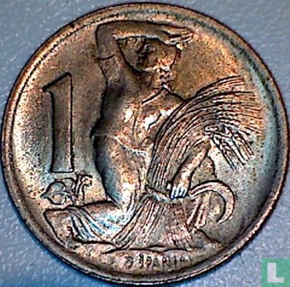 Tsjecho-Slowakije 1 koruna 1947 (koper-nikkel) - Afbeelding 2