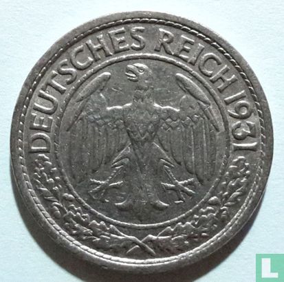 Deutsches Reich 50 Reichspfennig 1931 (F) - Bild 1
