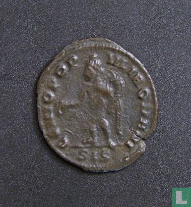 Empire romain, AE3 (19) Follis, 305-306, AD, Severus II César sous Constantin I Chlore, Sescia - Image 2