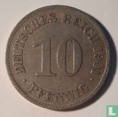 German Empire 10 pfennig 1901 (E) - Image 1
