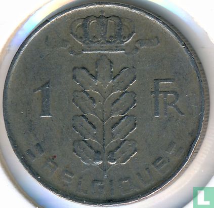 Belgique 1 franc 1961 (FRA) - Image 2