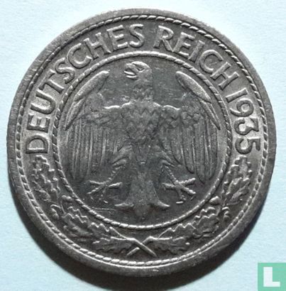 Duitse Rijk 50 reichspfennig 1935 (nikkel - D) - Afbeelding 1